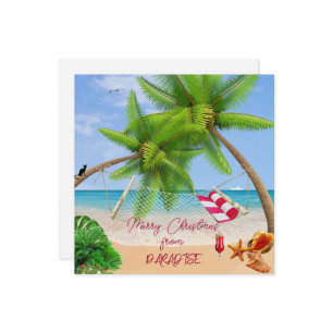 Vrolijk kerstfeest vanuit de Paradise Holiday Kaar Feestdagenkaart