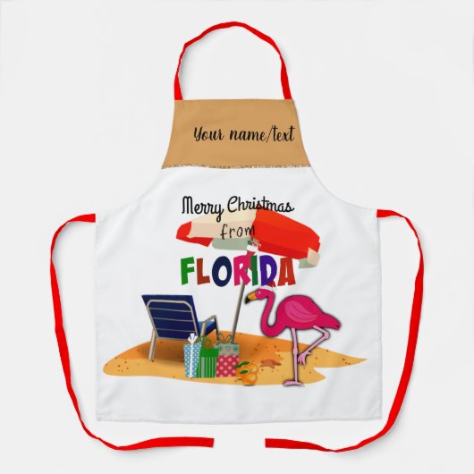 Vrolijk kerstfeest vanuit de sjabloon van Florida, Schort (Voorkant)