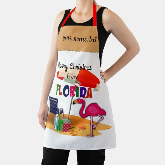 Vrolijk kerstfeest vanuit de sjabloon van Florida, Schort (Insitu)