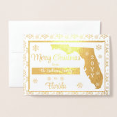 Vrolijk kerstfeest vanuit de staat Florida | Foto Folie Kaarten (Voorkant met envelop)