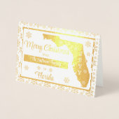 Vrolijk kerstfeest vanuit de staat Florida | Foto Folie Kaarten (Voorkant)