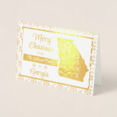 Vrolijk kerstfeest vanuit de staat Georgië | Foto Folie Kaarten (Voorkant)