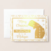 Vrolijk kerstfeest vanuit de staat Michigan | Foto Folie Kaarten (Voorkant met envelop)