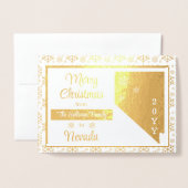 Vrolijk kerstfeest vanuit de staatsfoto van Nevada Folie Kaarten (Voorkant met envelop)