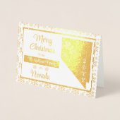 Vrolijk kerstfeest vanuit de staatsfoto van Nevada Folie Kaarten (Voorkant)