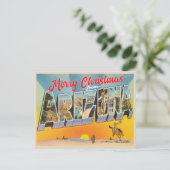 Vrolijk kerstfeest vanuit de vintage van Arizona Briefkaart (Staand voorkant)