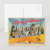Vrolijk kerstfeest vanuit de vintage van Arizona Briefkaart (Voorkant / Achterkant)