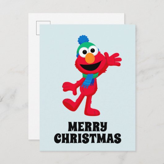Vrolijk kerstfeest vanuit Elmo Briefkaart (Voorkant / Achterkant)