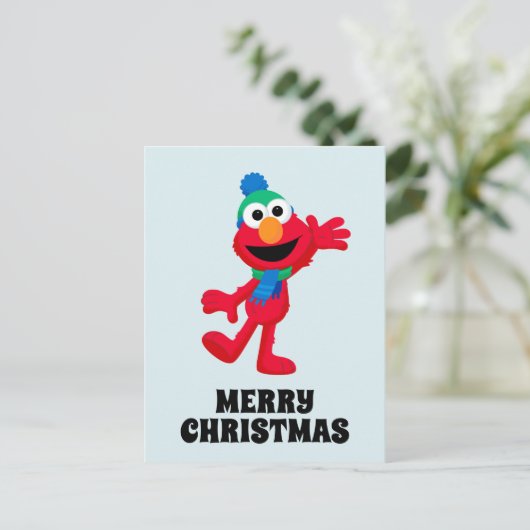 Vrolijk kerstfeest vanuit Elmo Briefkaart (Staand voorkant)