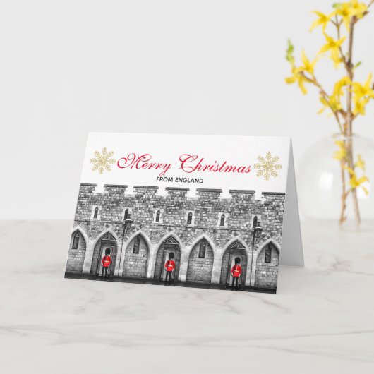 Vrolijk kerstfeest vanuit Engelstalige kaart (Gele Bloem)