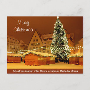Vrolijk kerstfeest vanuit Estland Briefkaart