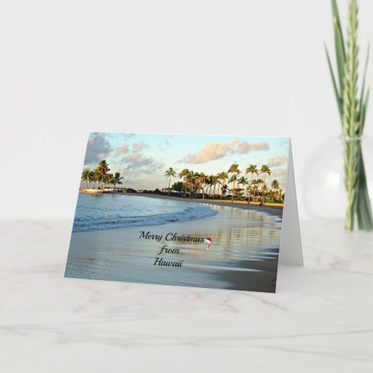Vrolijk kerstfeest vanuit Hawaii Feestdagen Kaart (Voorkant)