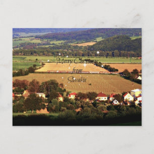 Vrolijk kerstfeest vanuit het aangepaste Slowaakse Feestdagenkaart