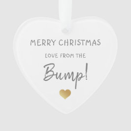 vrolijk kerstfeest vanuit het baby-boezemgoud ornament