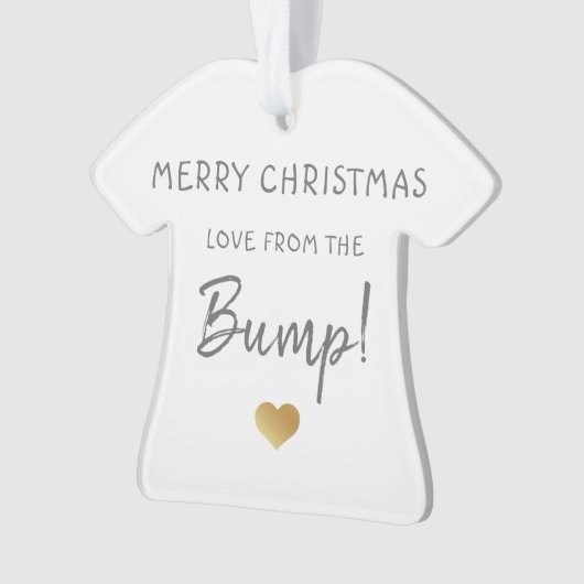 vrolijk kerstfeest vanuit het baby-boezemgoud ornament (voorkant)