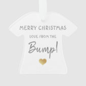 vrolijk kerstfeest vanuit het baby-boezemgoud ornament (achterkant)