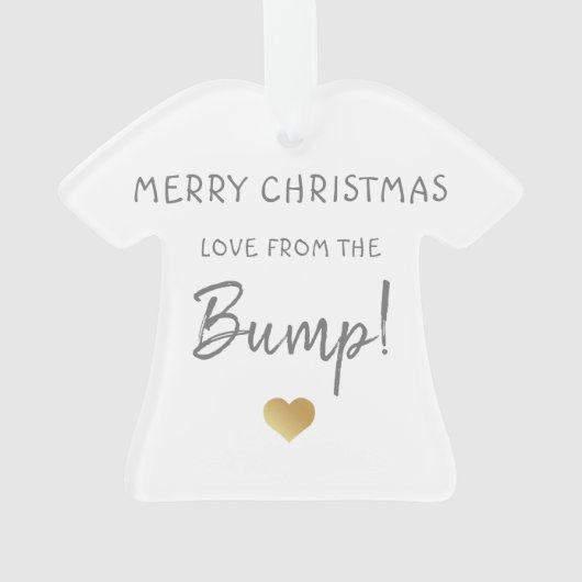 vrolijk kerstfeest vanuit het baby-boezemgoud ornament (achterkant)