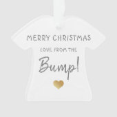 vrolijk kerstfeest vanuit het baby-boezemgoud ornament (voorkant)