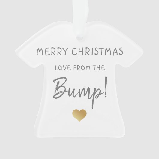 vrolijk kerstfeest vanuit het baby-boezemgoud ornament (voorkant)