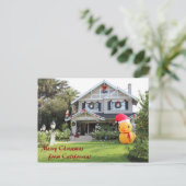 Vrolijk kerstfeest vanuit het Californische Briefk Feestdagenkaart (Staand voorkant)