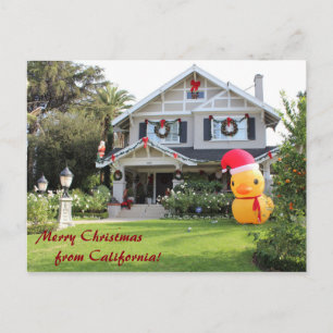 Vrolijk kerstfeest vanuit het Californische Briefk Feestdagenkaart