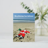 Vrolijk kerstfeest vanuit het Californische Briefk Feestdagenkaart (Staand voorkant)