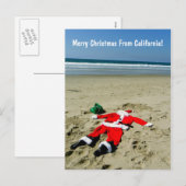 Vrolijk kerstfeest vanuit het Californische Briefk Feestdagenkaart (Voorkant / Achterkant)