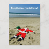 Vrolijk kerstfeest vanuit het Californische Briefk Feestdagenkaart (Voorkant)