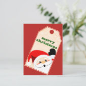 Vrolijk kerstfeest vanuit het Label van Santa Gift Briefkaart (Staand voorkant)
