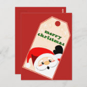 Vrolijk kerstfeest vanuit het Label van Santa Gift Briefkaart (Voorkant / Achterkant)