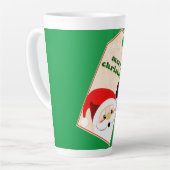 Vrolijk kerstfeest vanuit het Label van Santa Gift Latte Mok (Linkerhoek)
