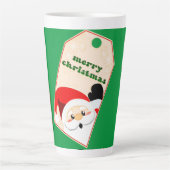 Vrolijk kerstfeest vanuit het Label van Santa Gift Latte Mok (Voorkant)