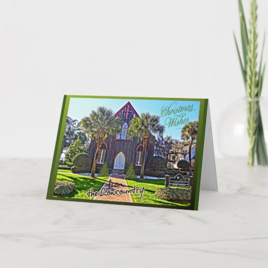 Vrolijk kerstfeest vanuit het land Bluffton SC Feestdagen Kaart (Voorkant)