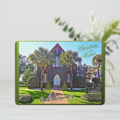 Vrolijk kerstfeest vanuit het land Bluffton SC Feestdagenkaart (Staand voorkant)