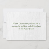 Vrolijk kerstfeest vanuit het land Bluffton SC Feestdagenkaart (Achterkant)