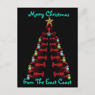 Vrolijk kerstfeest vanuit het Oost-Kustgebied brie Feestdagenkaart