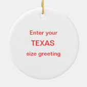 Vrolijk kerstfeest vanuit het Ornament Texas (Achterkant)