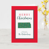 Vrolijk kerstfeest vanuit Kansas Kaart (Gele Bloem)