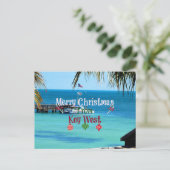 Vrolijk kerstfeest vanuit Key West Feestdagenkaart (Staand voorkant)