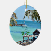 Vrolijk kerstfeest vanuit Key West, FL Keramisch Ornament (Rechts)