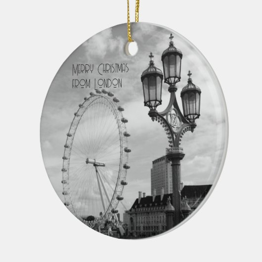 Vrolijk kerstfeest vanuit Londen Ornament (Links)