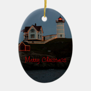 Vrolijk kerstfeest vanuit Maine Keramisch Ornament