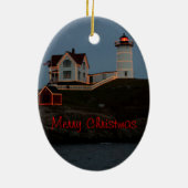 Vrolijk kerstfeest vanuit Maine Keramisch Ornament (Achterkant)