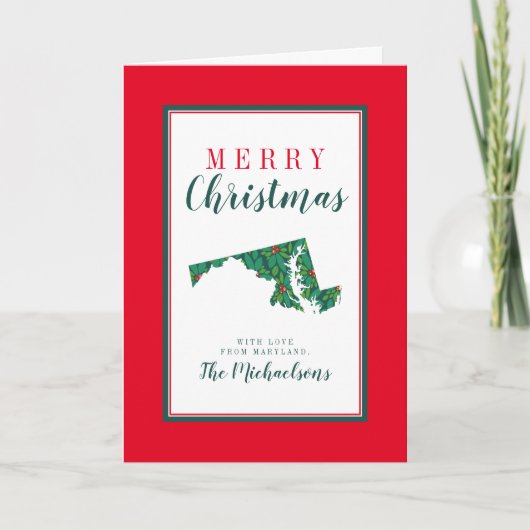 Vrolijk kerstfeest vanuit Maryland Kaart (Voorkant)