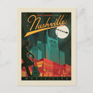 Vrolijk kerstfeest vanuit Nashville Briefkaart