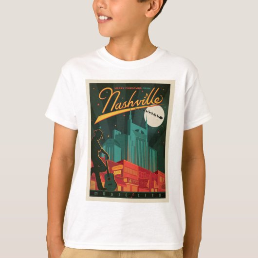 Vrolijk kerstfeest vanuit Nashville T-shirt (Voorkant)