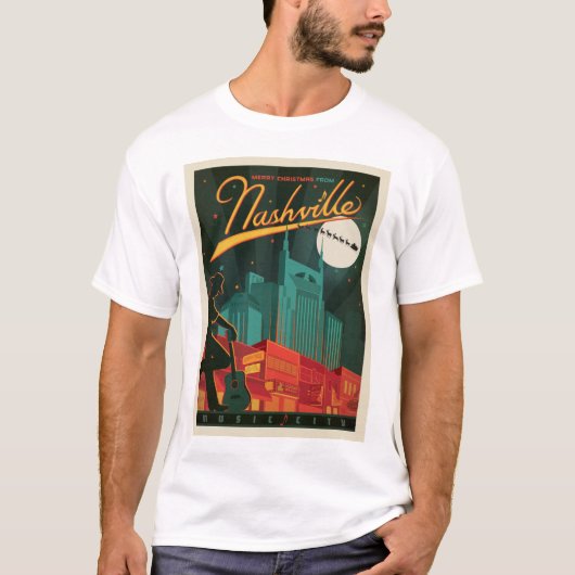 Vrolijk kerstfeest vanuit Nashville T-shirt (Voorkant)