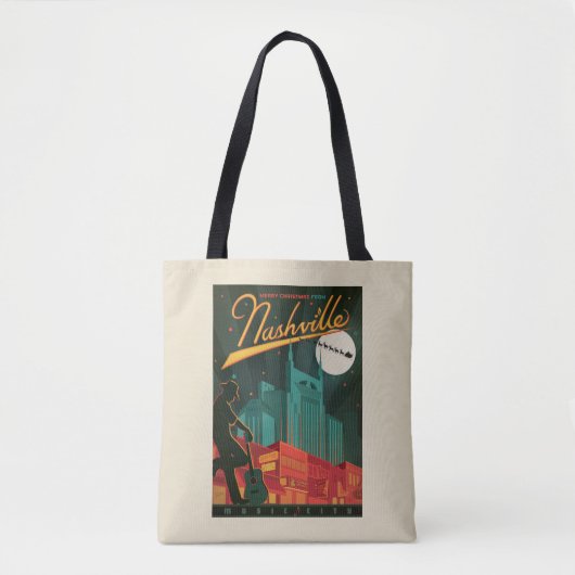 Vrolijk kerstfeest vanuit Nashville Tote Bag (Voorkant)