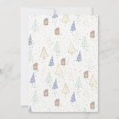 Vrolijk kerstfeest vanuit New Home Doodle Tree Hou Aankondiging (Achterkant)
