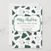 Vrolijk kerstfeest vanuit New Home-kerstbomen Aankondiging (Voorkant)